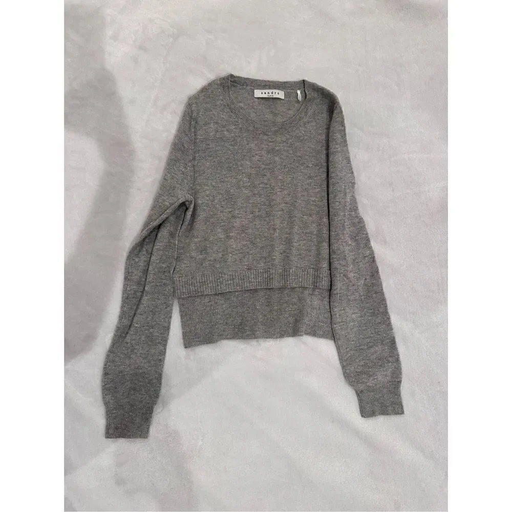 Sandro gray women’s sweater long sleeve XS
